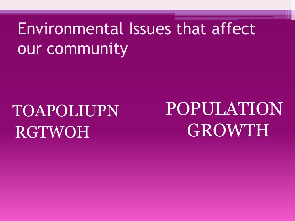 Community Health Problems