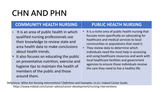 COMMUNITY HEALTH INTERVENTION | PPTX