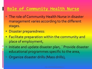 Community Health Nurse In Disaster Management