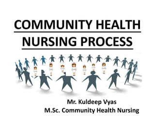 COMMUNITY HEALTH
NURSING PROCESS
Mr. Kuldeep Vyas
M.Sc. Community Health Nursing
 