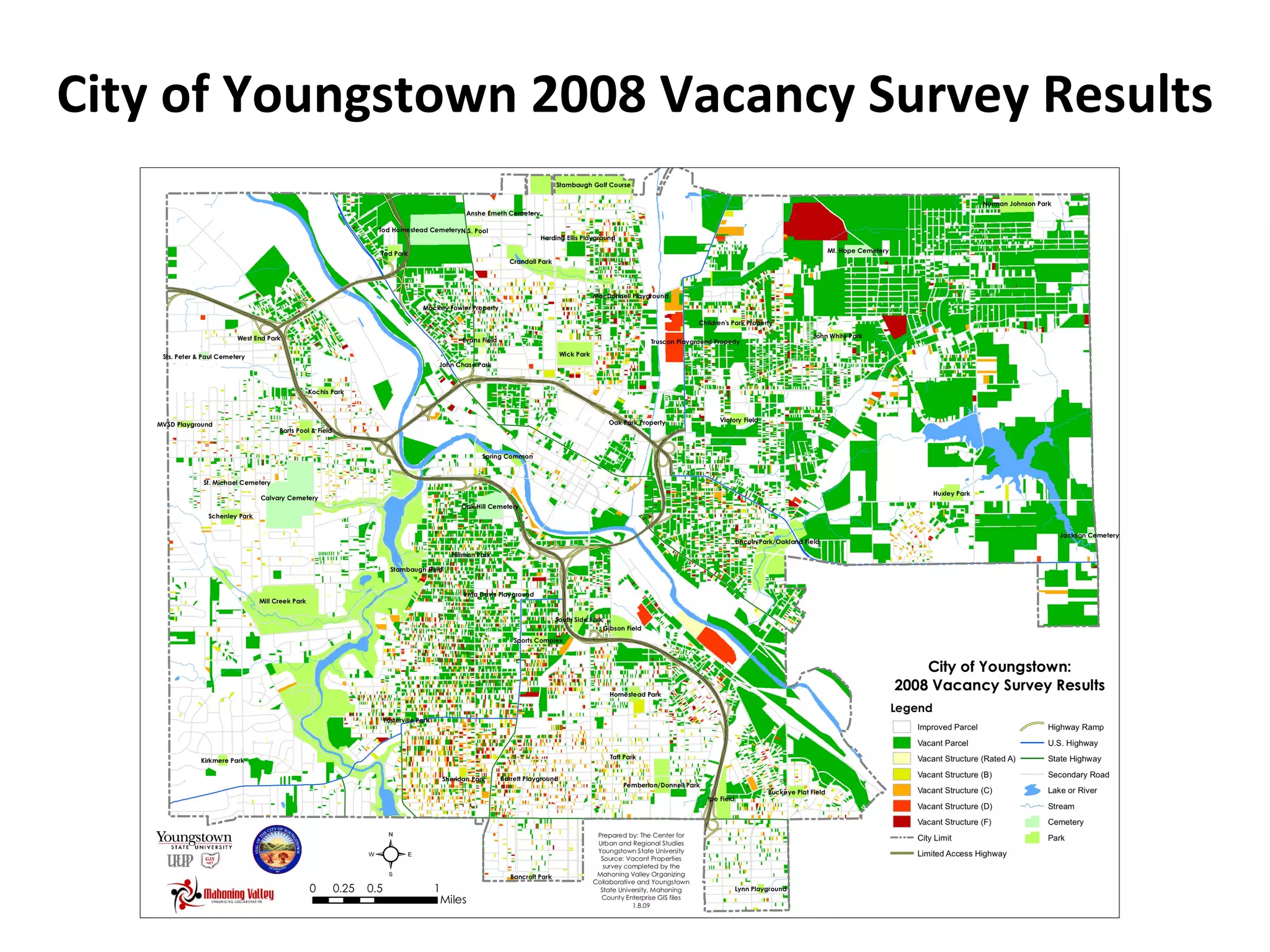 City of Youngstown 2008 Vacancy Survey Results
 