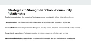 Community Involvement in Decision-Making in Schools Strengthening the ...
