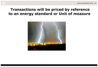 Transactions will be priced by reference to an energy standard or Unit of measure  