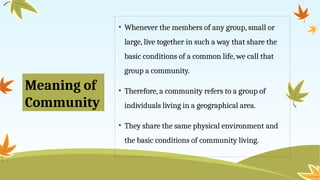 Unit IV: Community & its role played in the field of disability | PPTX