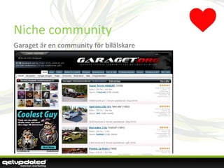 Niche community Garaget är en community för bilälskare 