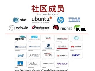 14年1月14日

社区成员
Innovative Ecosystem

8

http://www.openstack.org/foundation/companies/

 