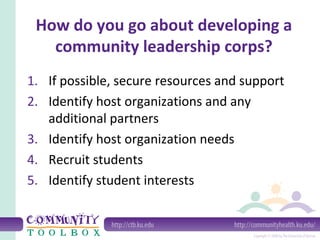 Community leadership | PPT