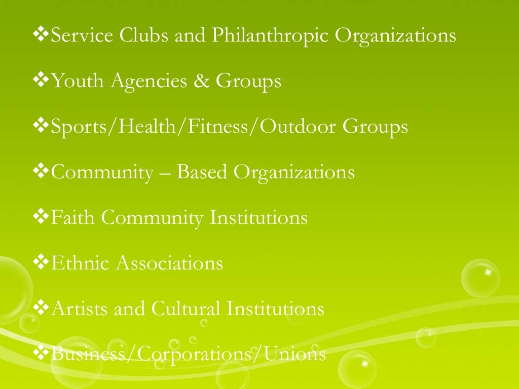 Community linkages