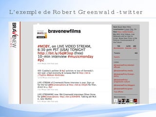 L’exemple de Robert Greenwald - twitter 