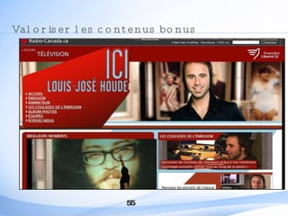 Valoriser les contenus bonus  