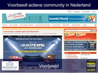 Voorbeedl actieve community in Nederland
29
Voorbeeld
 