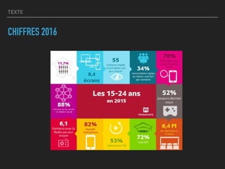 TEXTE
CHIFFRES 2016
 