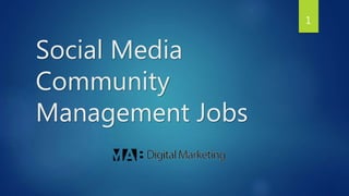 Social Media
Community
Management Jobs
1
 