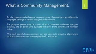 Social Media Community Management | PPTX