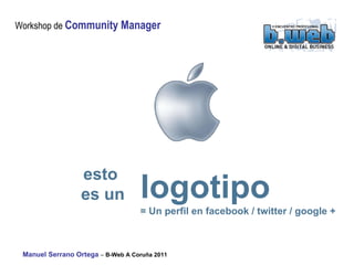 esto es un logotipo = Un perfil en facebook / twitter / google + 