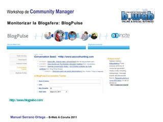 Monitorizar la Blogsfera: BlogPulse http:// www.blogpulse.com /   