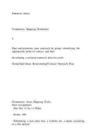 Community Mapping Worksheet 1 Community Mapping | DOCX