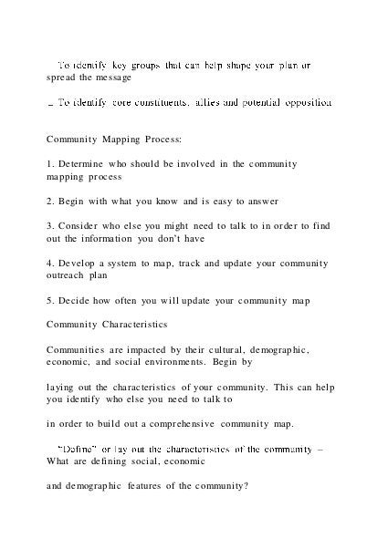 Community Mapping Worksheet 1 Community Mapping | DOCX