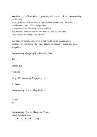 Community Mapping Worksheet 1 Community Mapping | DOCX