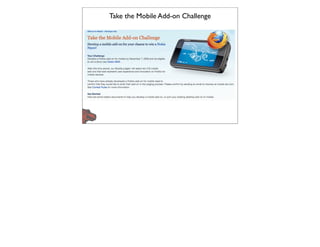 Take the Mobile Add-on Challenge
 