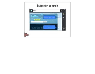 Swipe for controls


     bookmark / back / forward




               tools
 