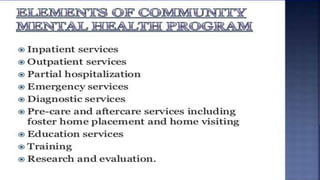 Community mental health | PPTX