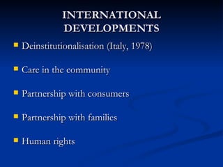 Community Mental Health Services in india At Nmhans Power Point ...