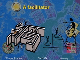 A facilitator




Waqas A. Khan          SYBAN    Community
 