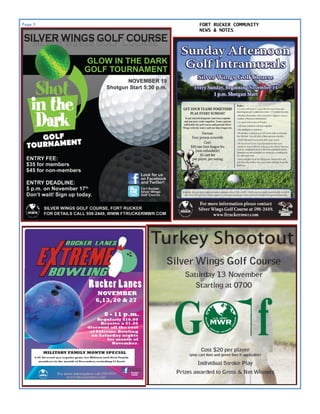 Page 3 FORT RUCKER COMMUNITY
NEWS & NOTES
 