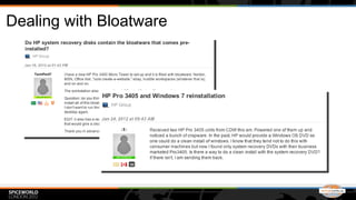 Dealing with Bloatware
 