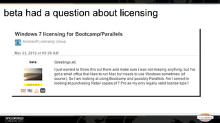 beta had a question about licensing
 