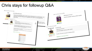 Chris stays for followup Q&A
 