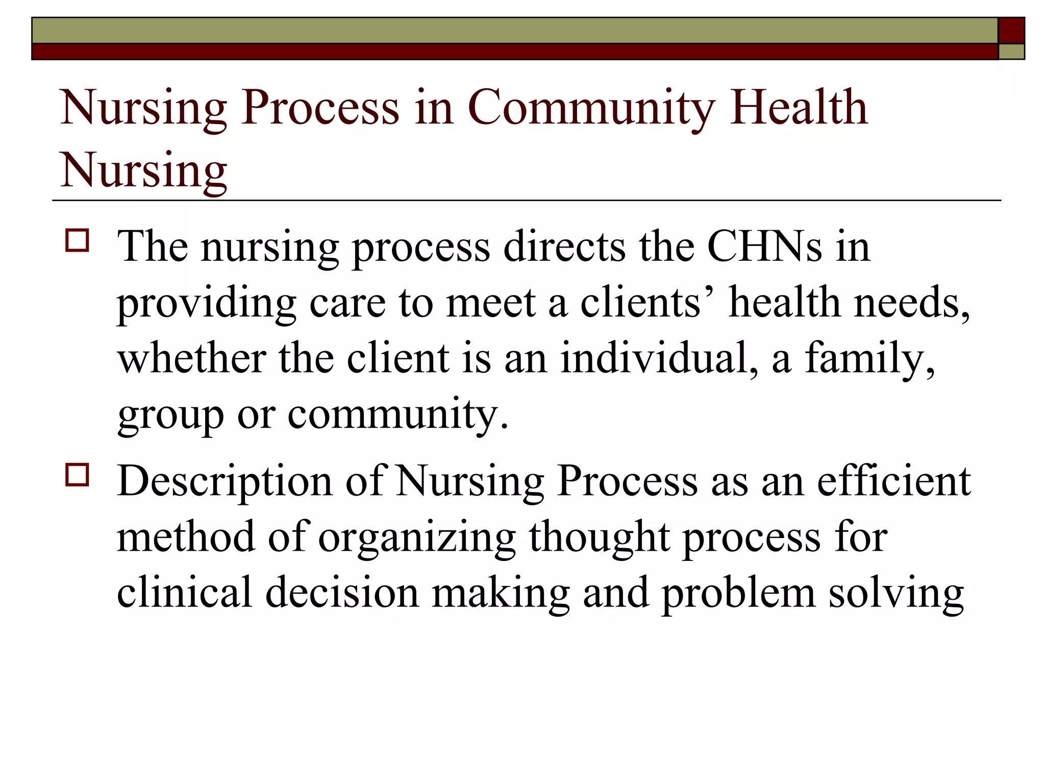 Community nursing process | PPT