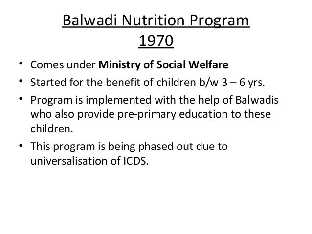 Community nutrition programmes