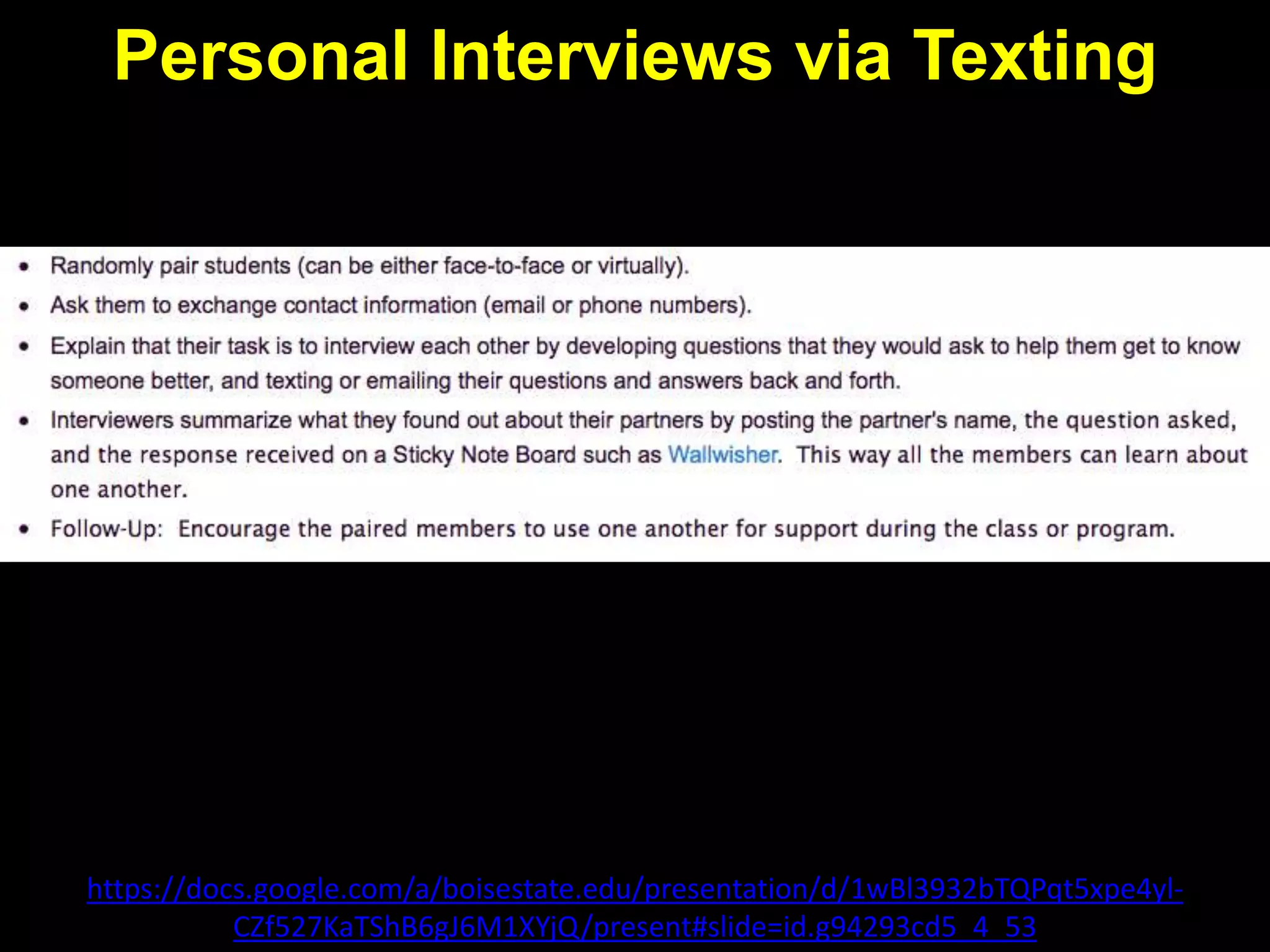 I Am Poems
https://docs.google.com/a/boisestate.edu/presentation/d/1wBl3932bTQPqt5xpe4yl-CZf527KaTSh
id.g94293cd5_4_53
 