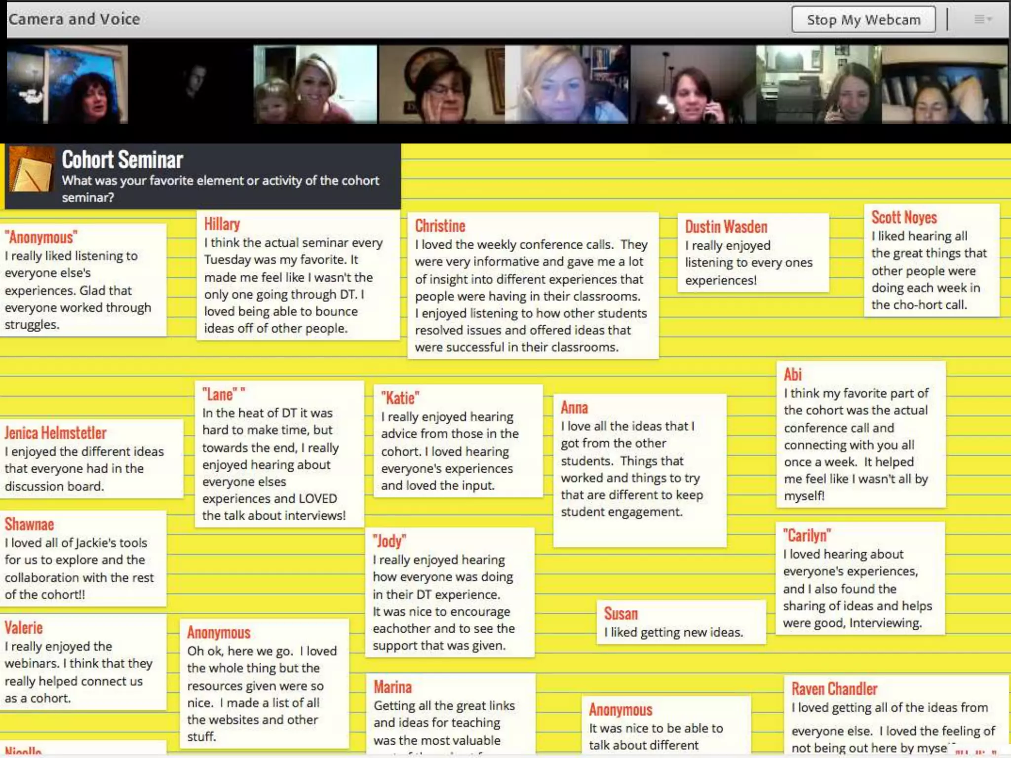 Synchronous Webinars
 