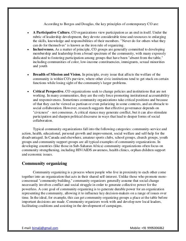 community organization
