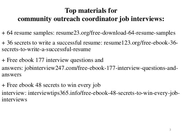 community outreach coordinator resume sample pdf ebook free download