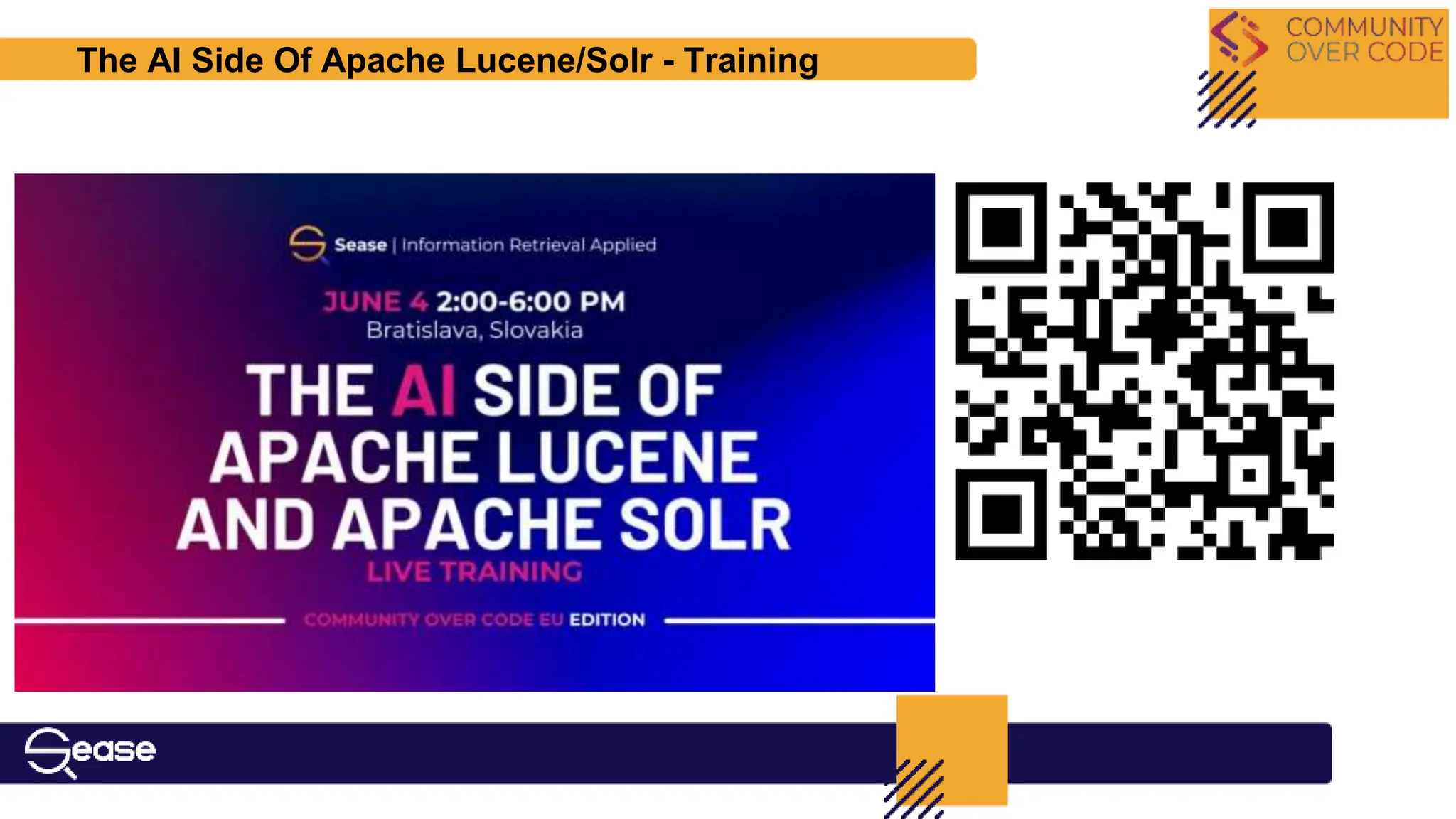 The AI Side Of Apache Lucene/Solr - Training
 