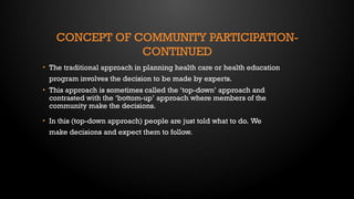 Community participation and health promotion | PPTX