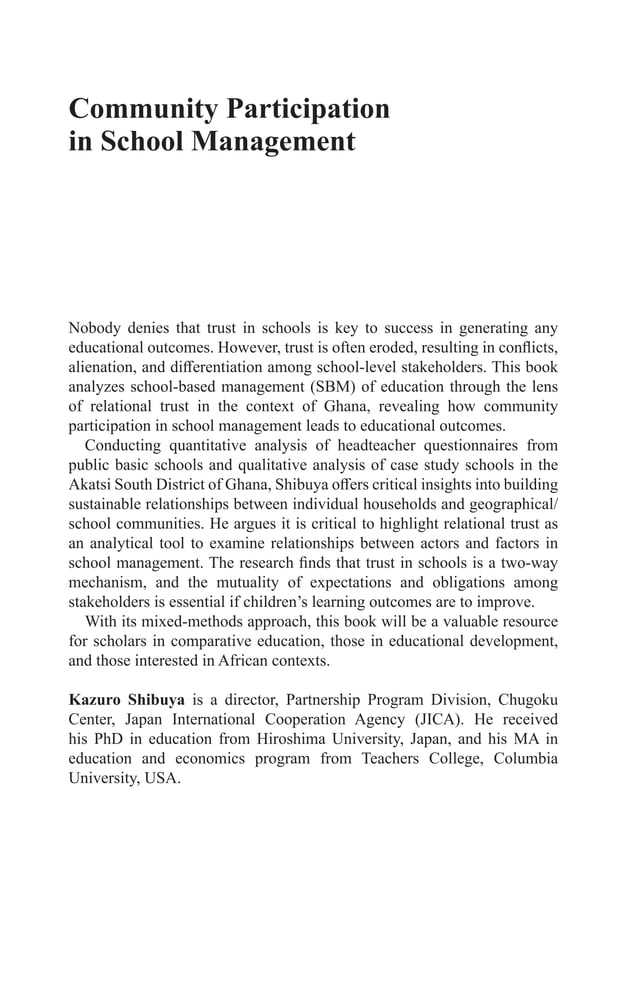 Community Participation In School Management Pdf