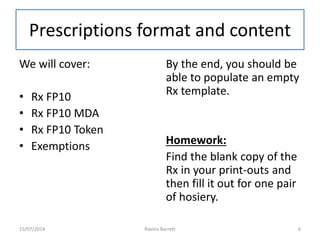 Fp10 Rx Community pharmacy practice | PPTX