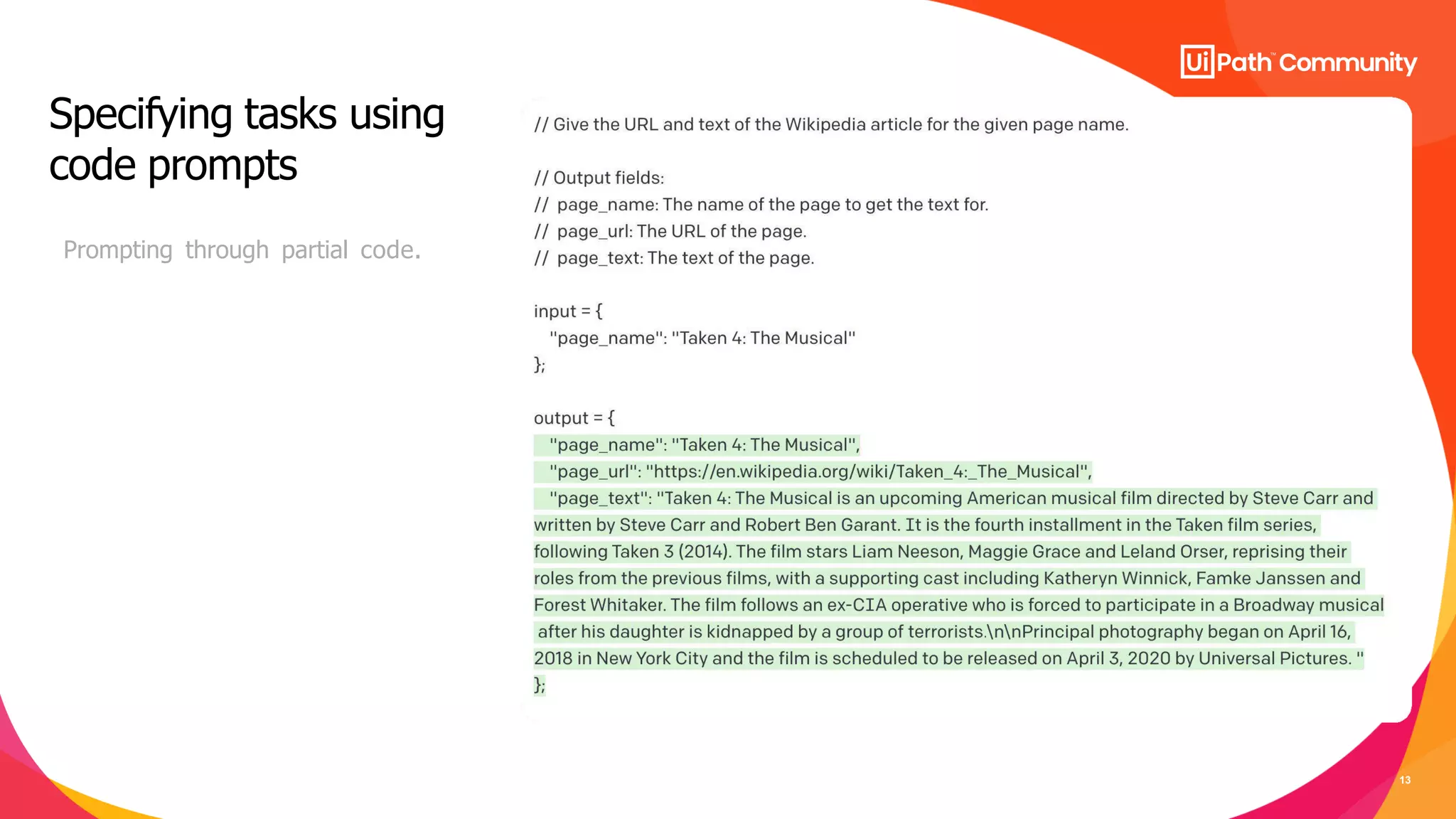 13
Specifying tasks using
code prompts
Prompting through partial code.
©
2
0
2
3
S
c
a
l
e
I
n
c
.
 
