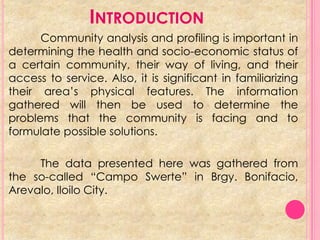 Community profiling and analysis copy | PPTX