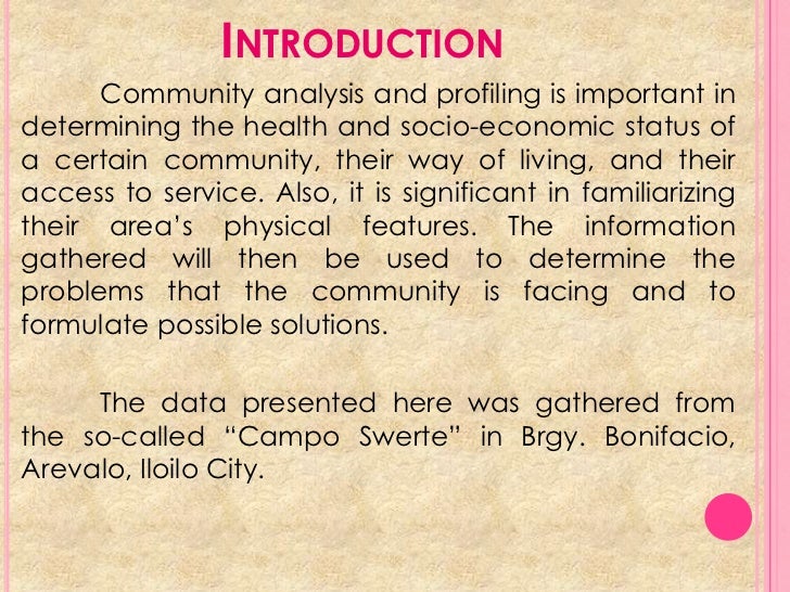 Community profiling and analysis copy