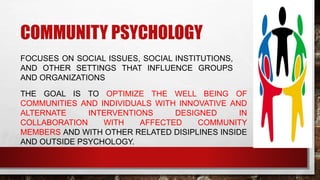 community psychology examples