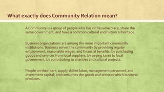 Community relations | PPTX
