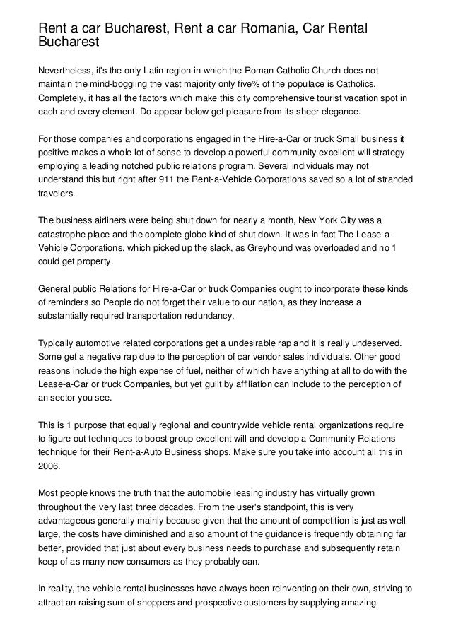 Rent a car Bucharest, Rent a car Romania, Car Rental Bucharest