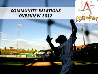 Community Relations Overview 2012