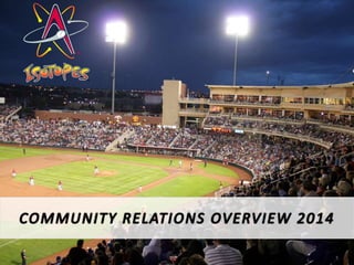 Community Relations Overview 2014
